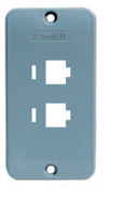 Tampa PVC 2 RJ45  P/Condulete Grande Cinza