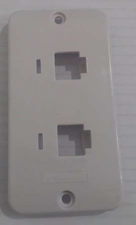 Tampa PVC 2 RJ45 p/Condulete Peq Branco