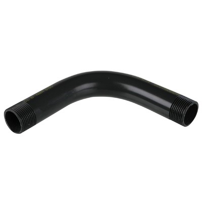 Curva 90° Longa 4" Preto C/ Rosca PVC
