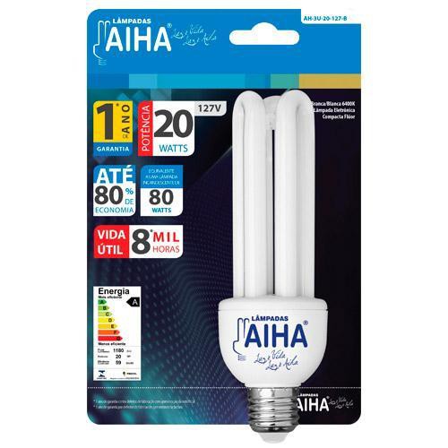 Lampada Fluorescente Compacta 3U 20W E-27 220V AIHA