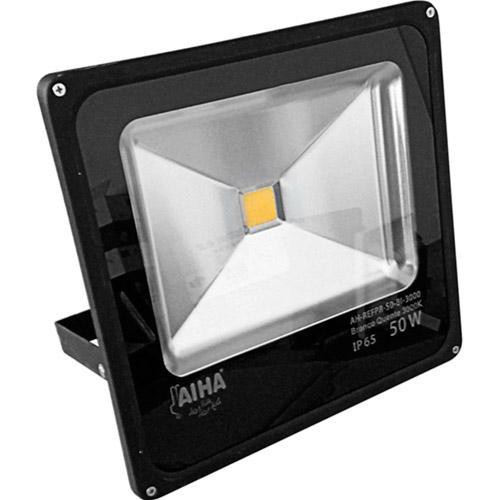 REFLETOR LED 50W 6000K PRETO BIVOLT AIHA