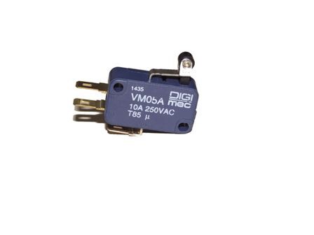 MICRO CHAVE 10A 250VCA C/HASTE CURTA E ROLDANA DIGIMEC